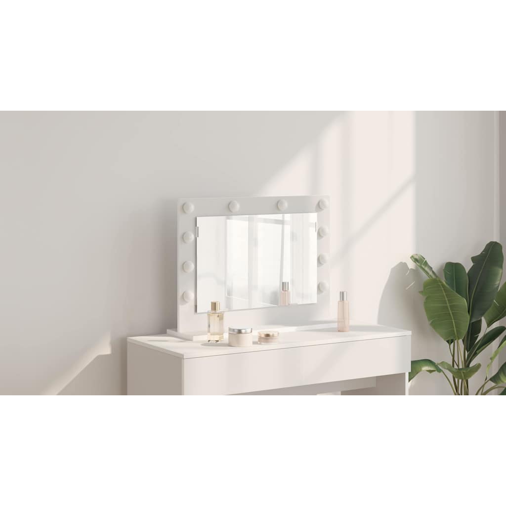 Vanity Mirror White 60 x 45 x 18 cm Glass and Engineered wood