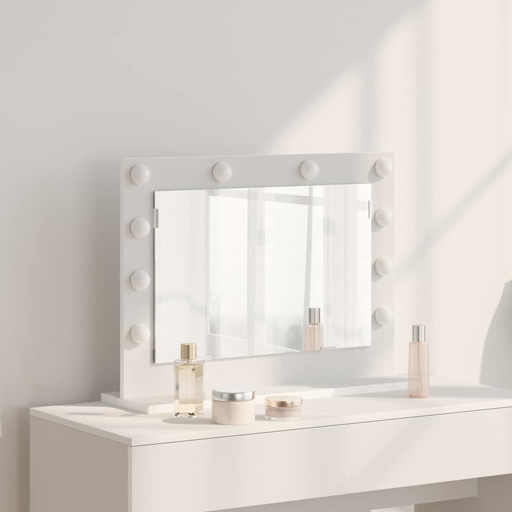 Vanity Mirror White 60 x 45 x 18 cm Glass and Engineered wood