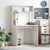 Desk with Shelf White 91 x 50 x 149 cm Engineered wood