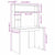 Desk with Shelf White 91 x 50 x 149 cm Engineered wood