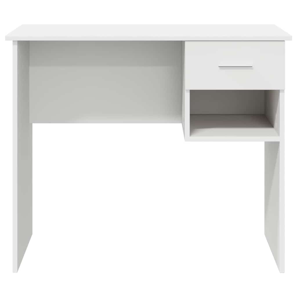 Desk with Drawer White 90 x 49 x 75 cm Engineered Wood