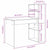 Desk with Shelf White 113 x 54 x 120 cm Engineered wood