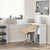 Desk with Shelf White 142 x 102 x 73 cm Engineered wood