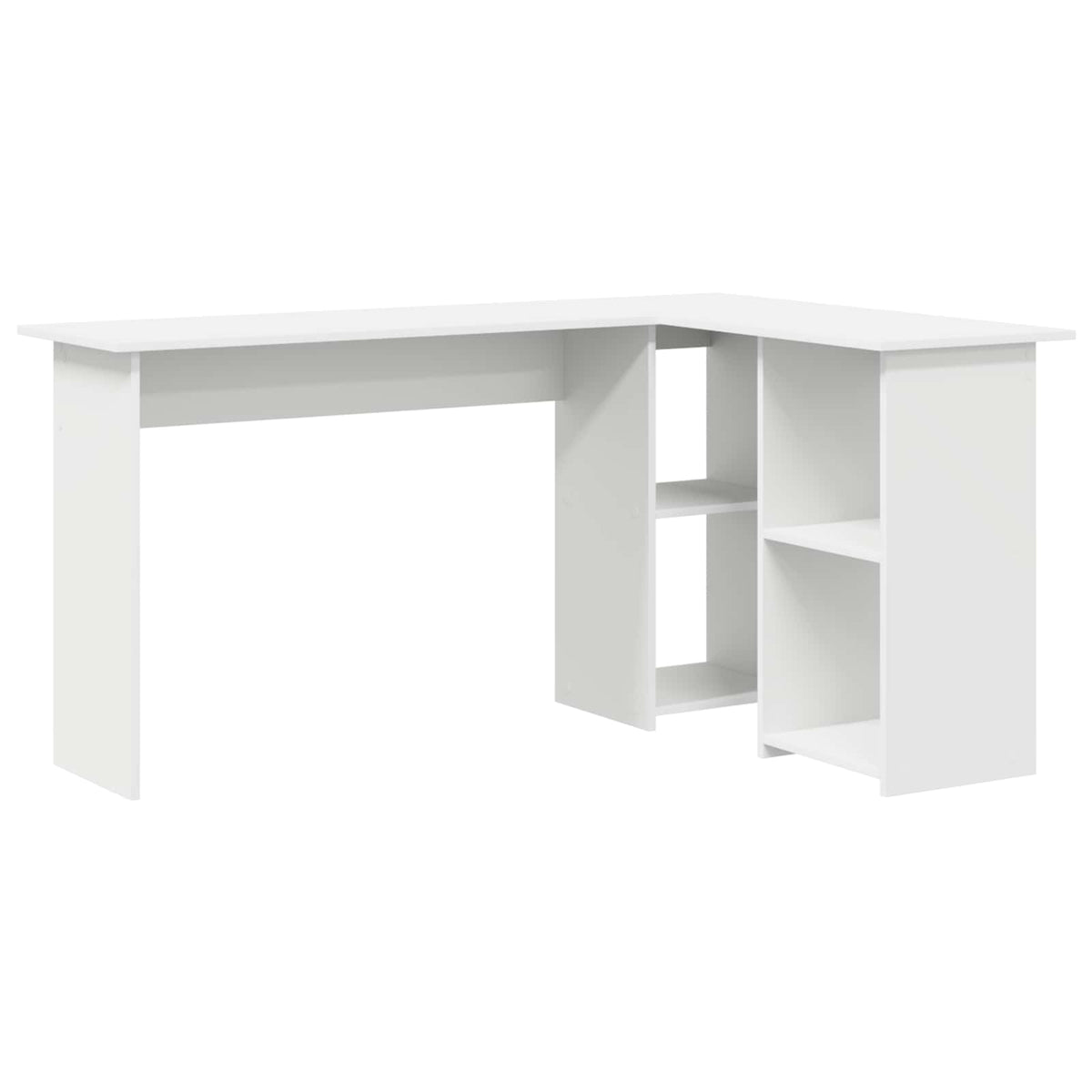 Desk White 142 x 102 x 73 cm Engineered Wood