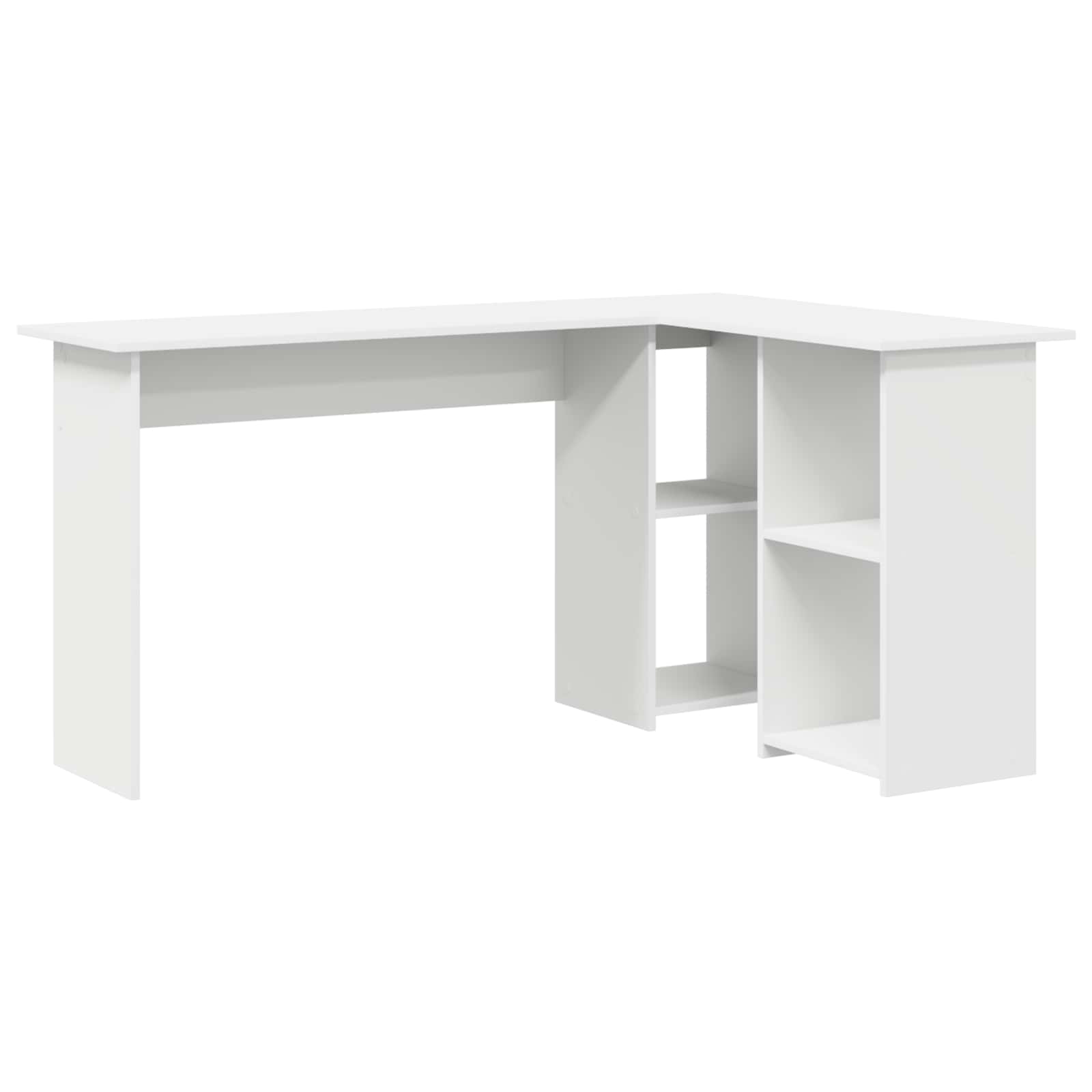 Desk White 142 x 102 x 73 cm Engineered Wood
