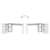 Desk with Shelf White 142 x 102 x 73 cm Engineered wood