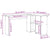 Desk with Shelf White 142 x 102 x 73 cm Engineered wood