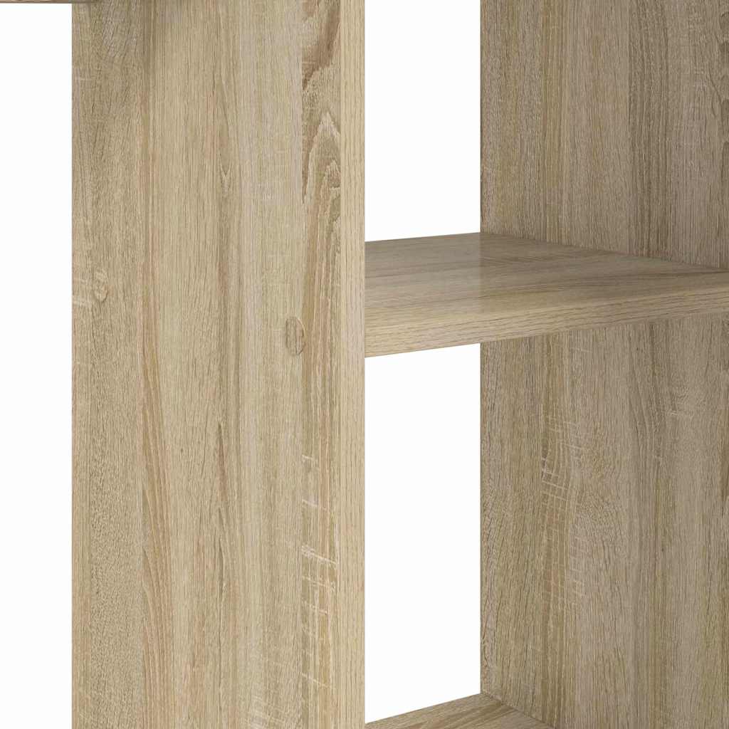 Desk with Shelf Sonoma Oak 142 x 102 x 73 cm Engineered Wood