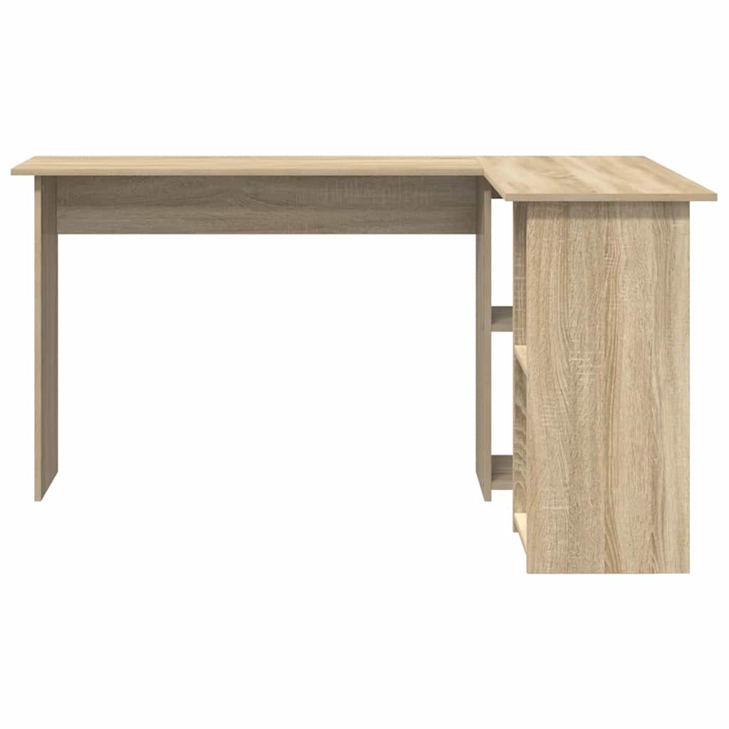 Desk with Shelf Sonoma Oak 142 x 102 x 73 cm Engineered Wood
