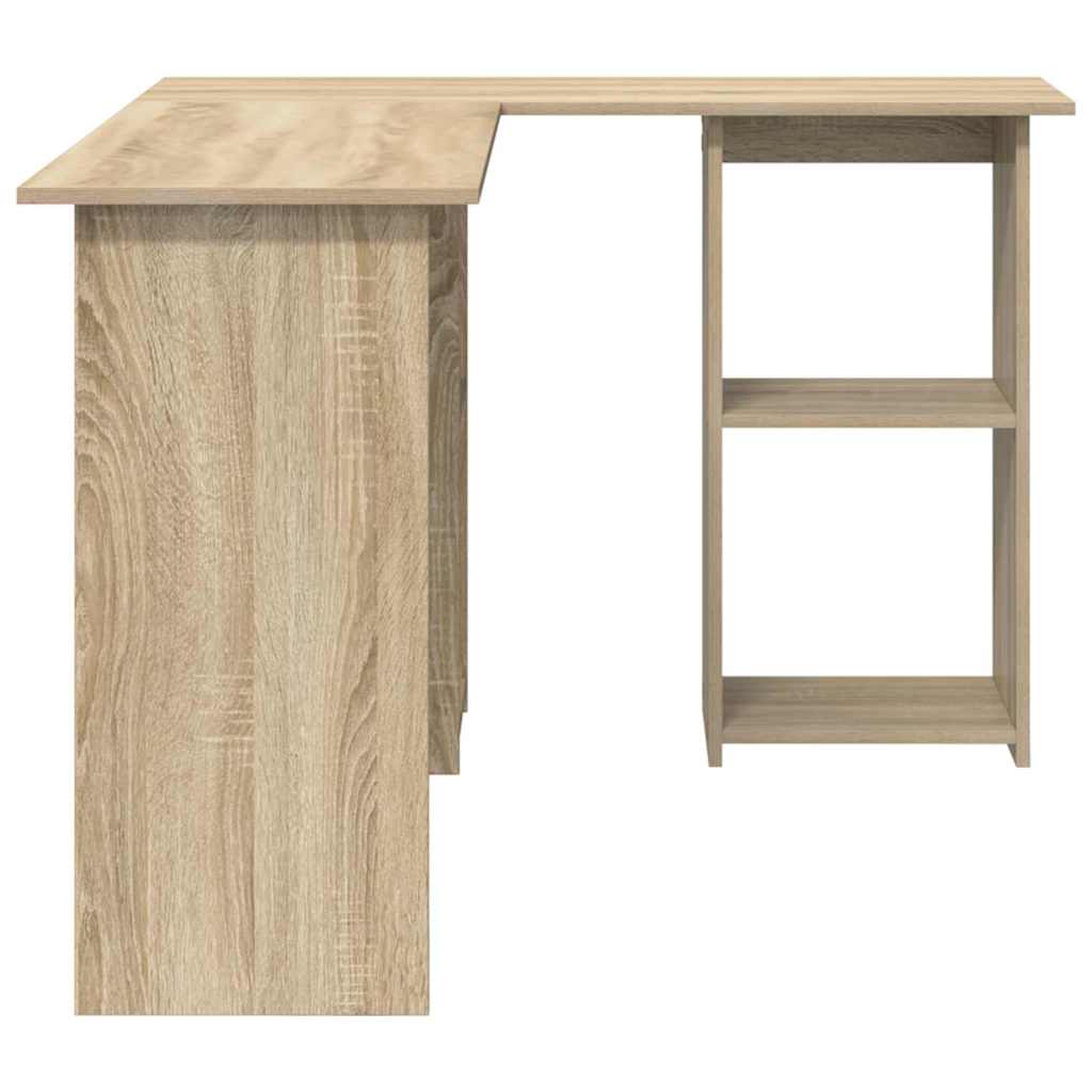 Desk with Shelf Sonoma Oak 142 x 102 x 73 cm Engineered Wood