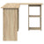Desk with Shelf Sonoma oak 142 x 102 x 73 cm Engineered wood
