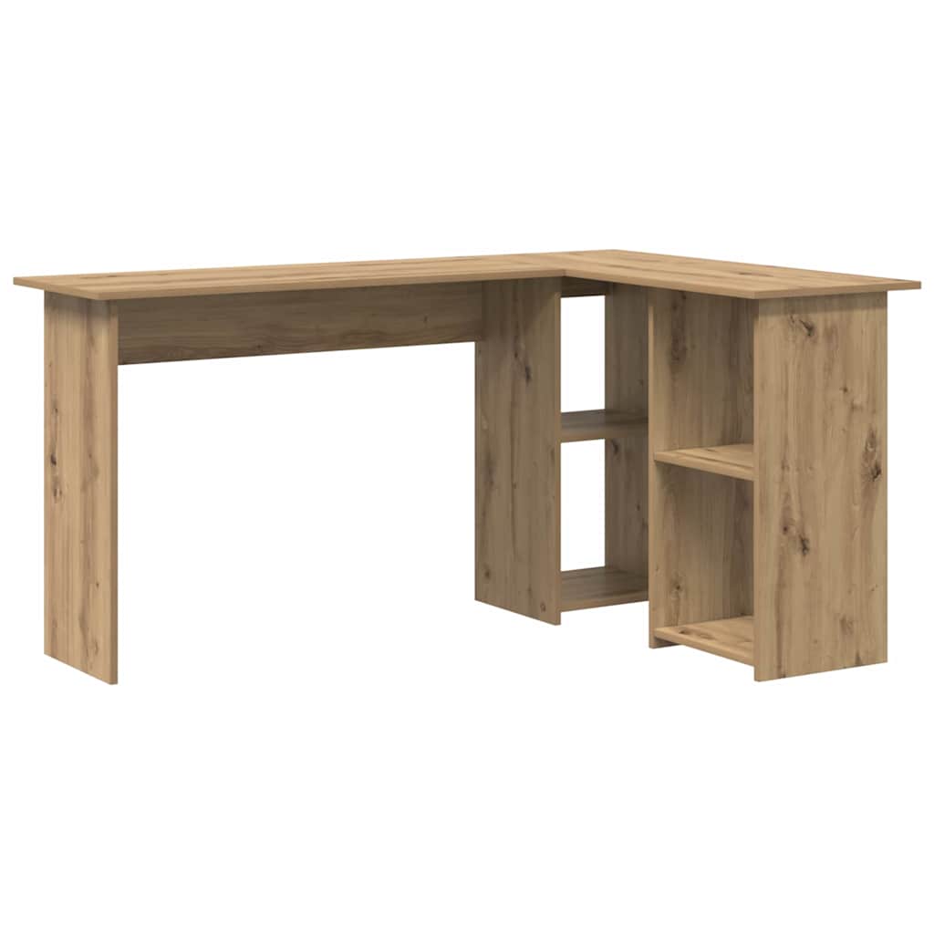 Desk with Shelf Artisan Oak 142 x 102 x 73 cm Engineered Wood