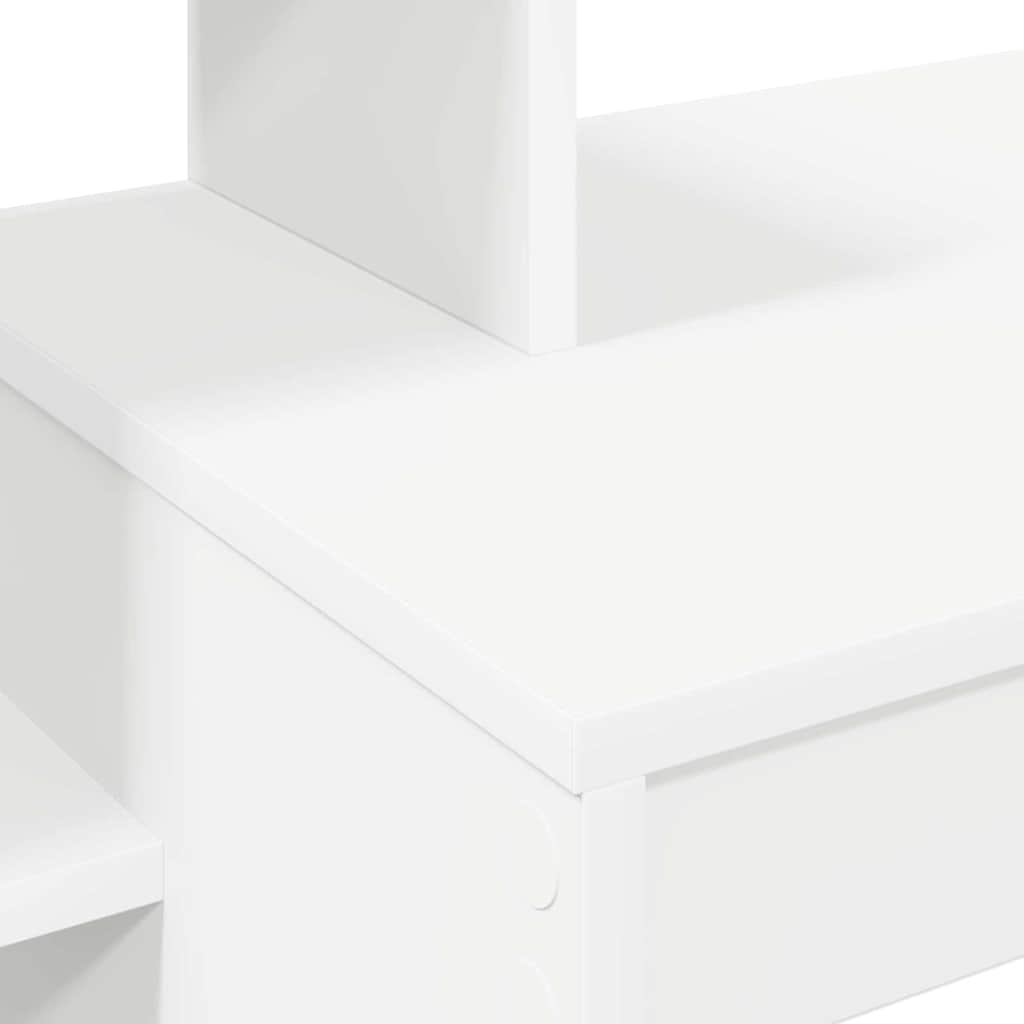 Desk with Shelf White 100 x 40 x 90 cm Engineered Wood