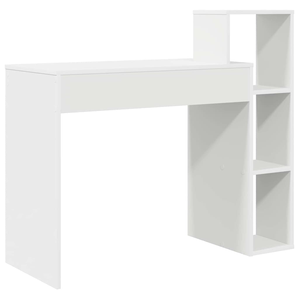 Desk with Shelf White 100 x 40 x 90 cm Engineered Wood