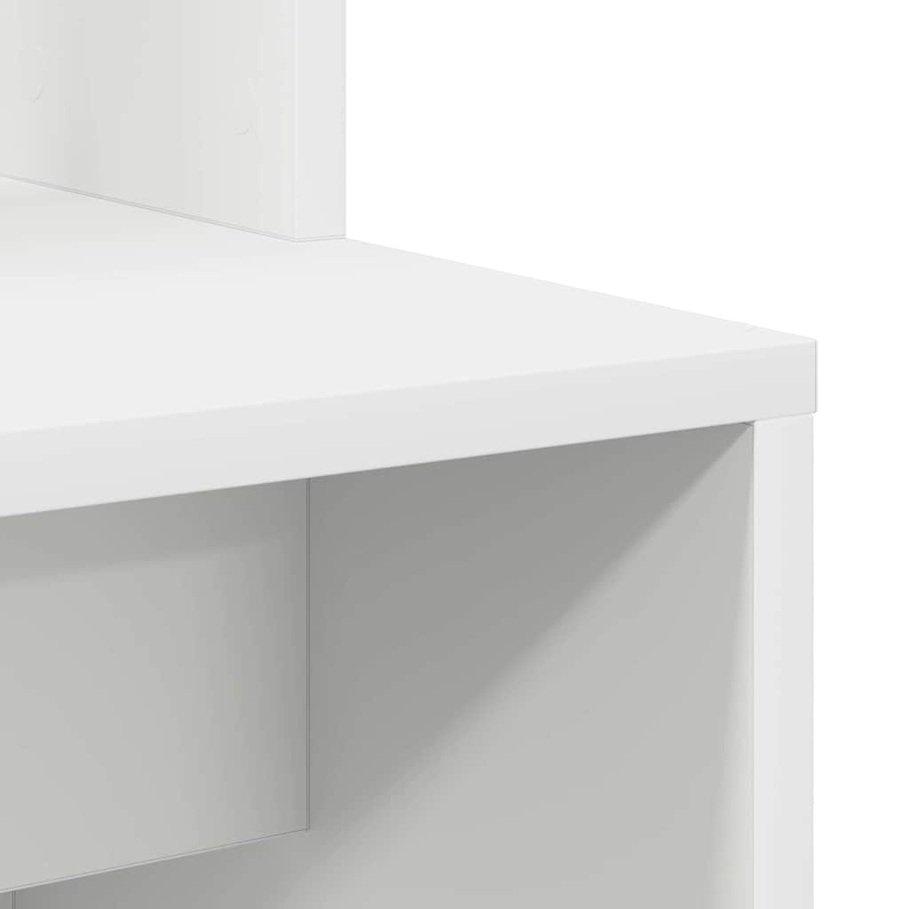 Desk with Shelf White 78,5 x 37 x 154,5 cm Engineered Wood
