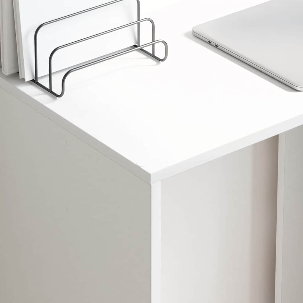 Desk with Shelf White 78,5 x 37 x 154,5 cm Engineered Wood