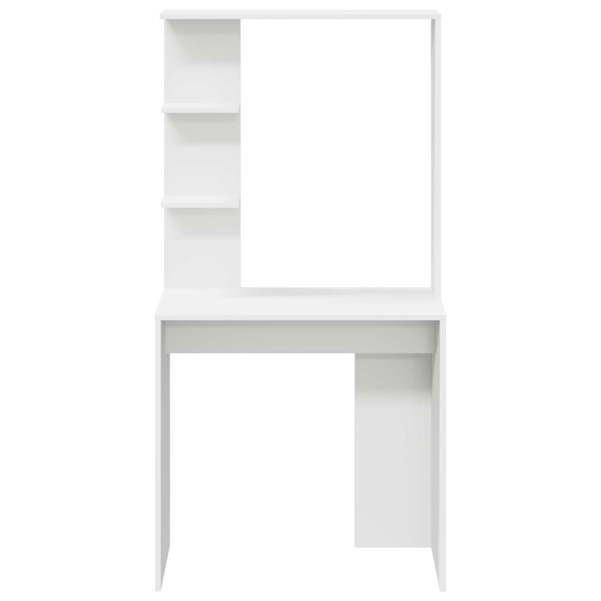 Desk with Shelf White 78,5 x 37 x 154,5 cm Engineered Wood