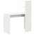 Desk with Shelf White 102 x 50 x 124 cm Engineered wood