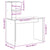 Desk with Shelf White 102 x 50 x 124 cm Engineered wood