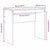 Desk White 90 x 40 x 76 cm Engineered wood