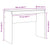 Desk White 100 x 40 x 76 cm Engineered wood