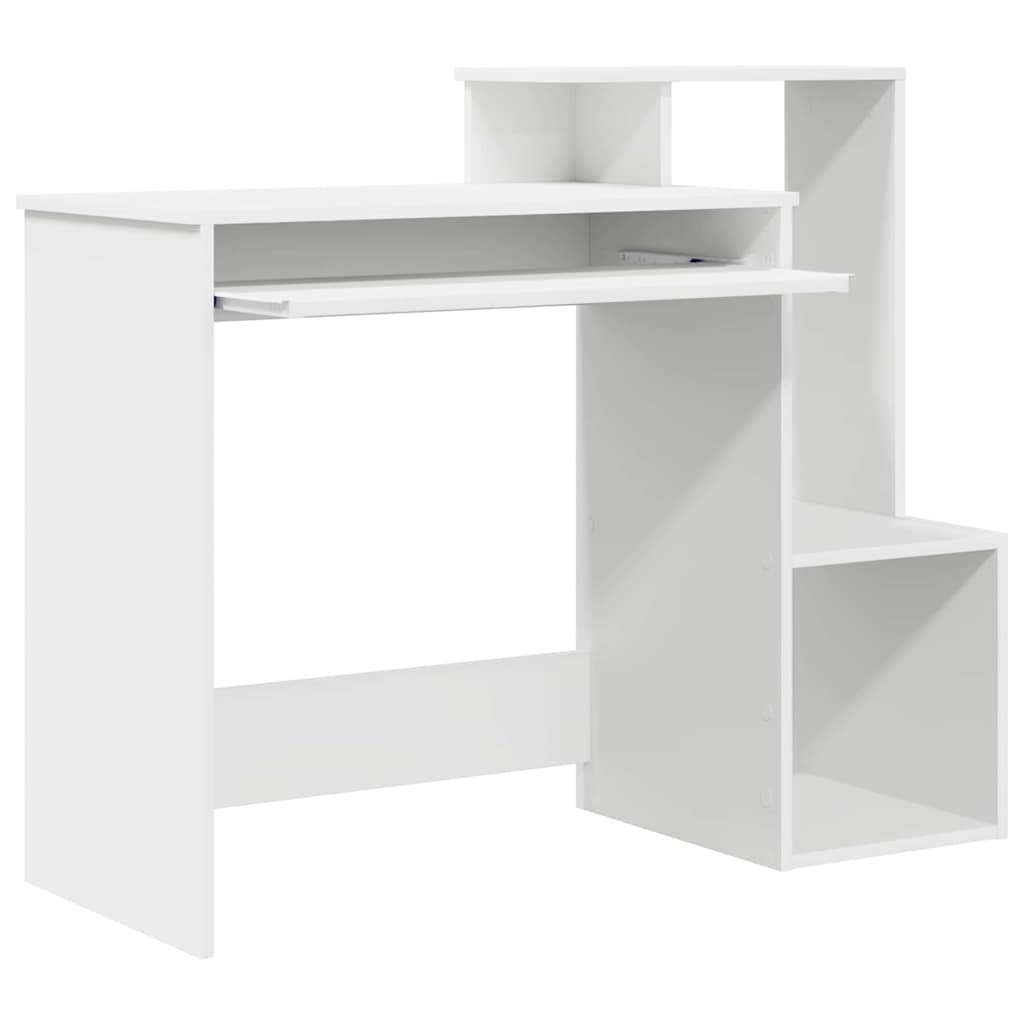 Desk with Drawer White 106 x 41 x 88.5 cm Engineered Wood