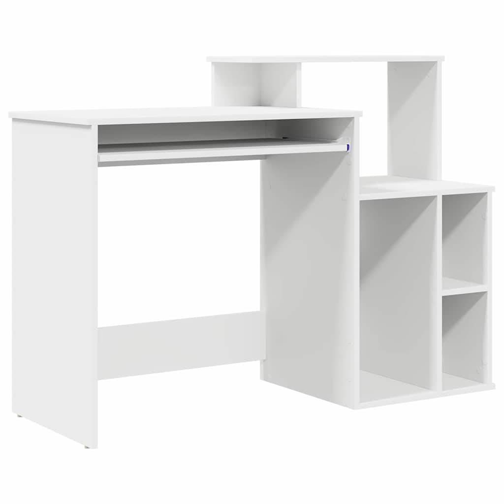 Desk with Drawer White 120,5 x 44 x 88,5 cm Engineered Wood