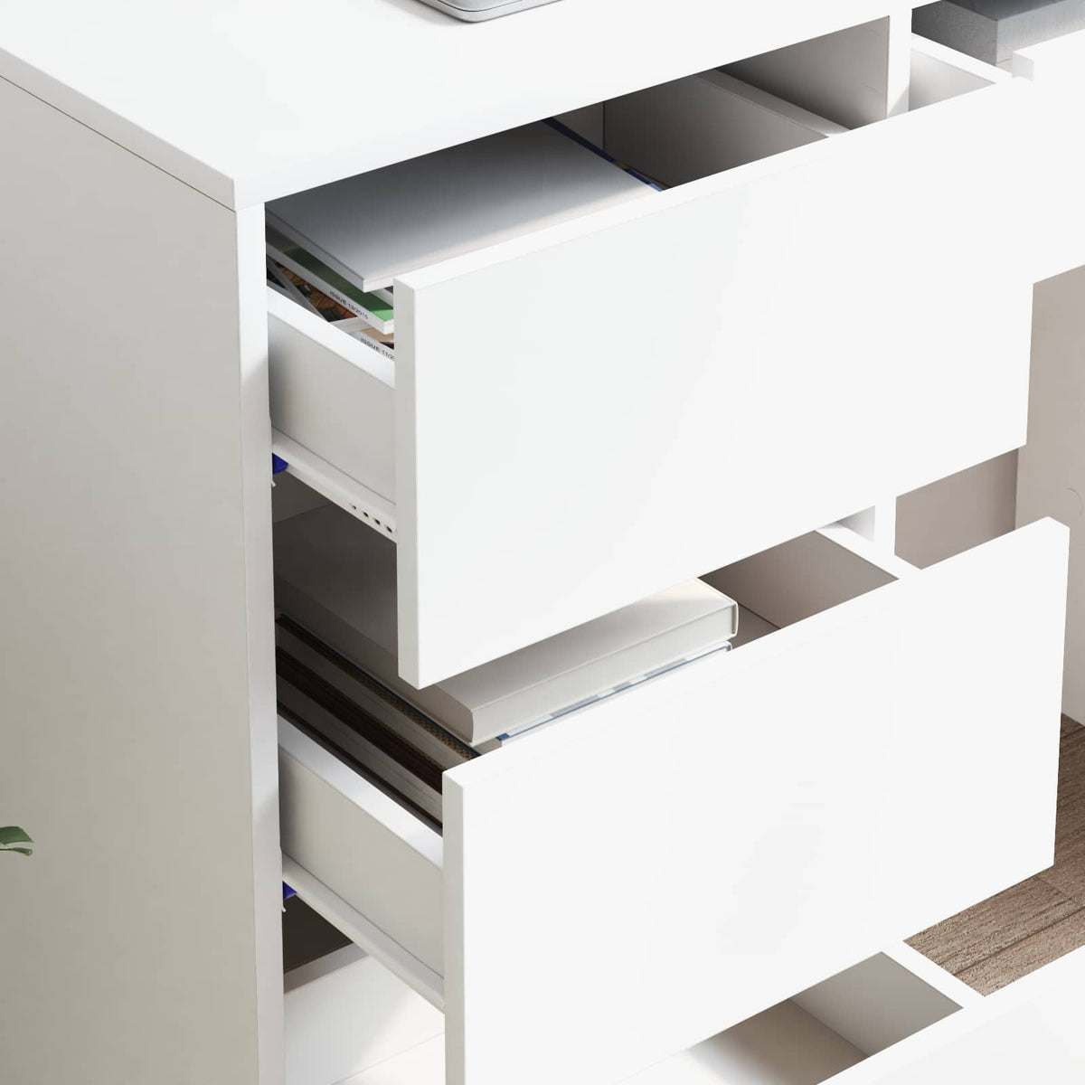 Desk White Engineered Wood 90 x 37.5 x 75 cm