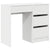 Desk with Drawer White 90 x 37.5 x 75 cm Engineered Wood