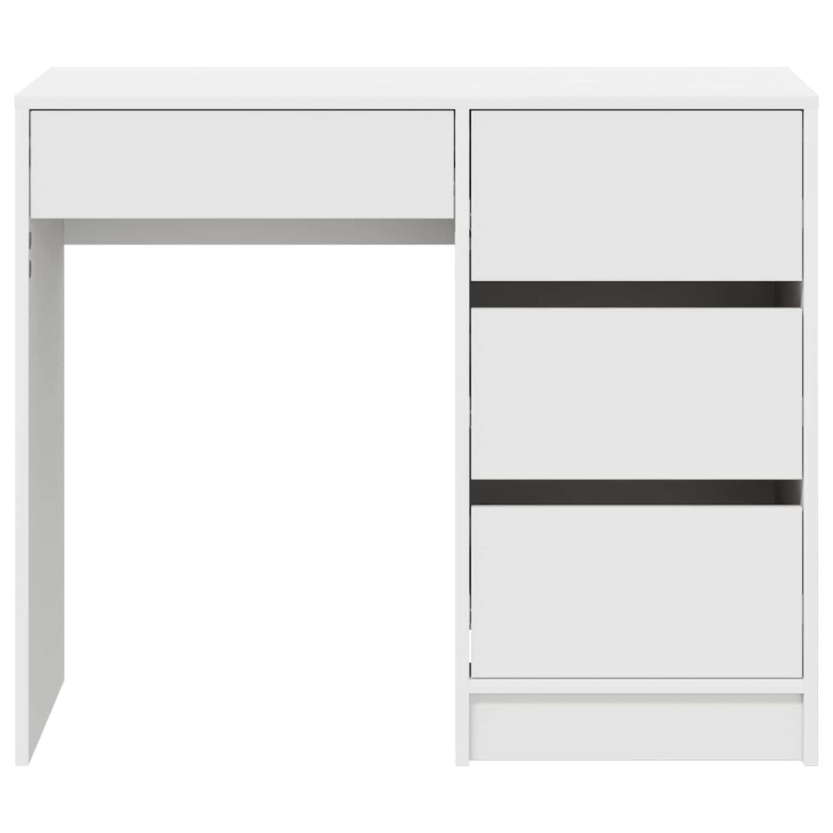 Desk White Engineered Wood 90 x 37.5 x 75 cm