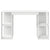 Desk with Storage White 130 x 50.5 x 75 cm Engineered Wood