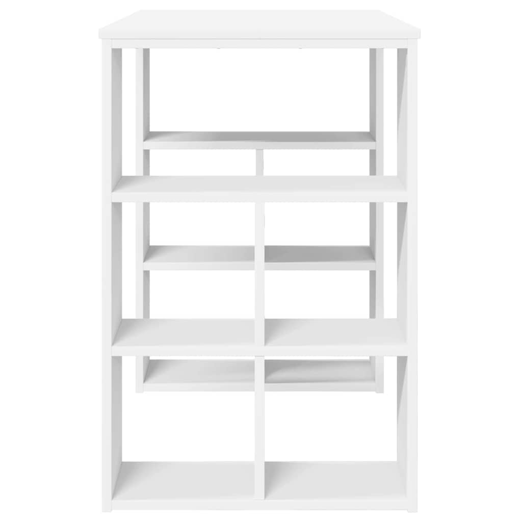 Desk with Shelf White 90 x 50 x 75 cm Engineered Wood