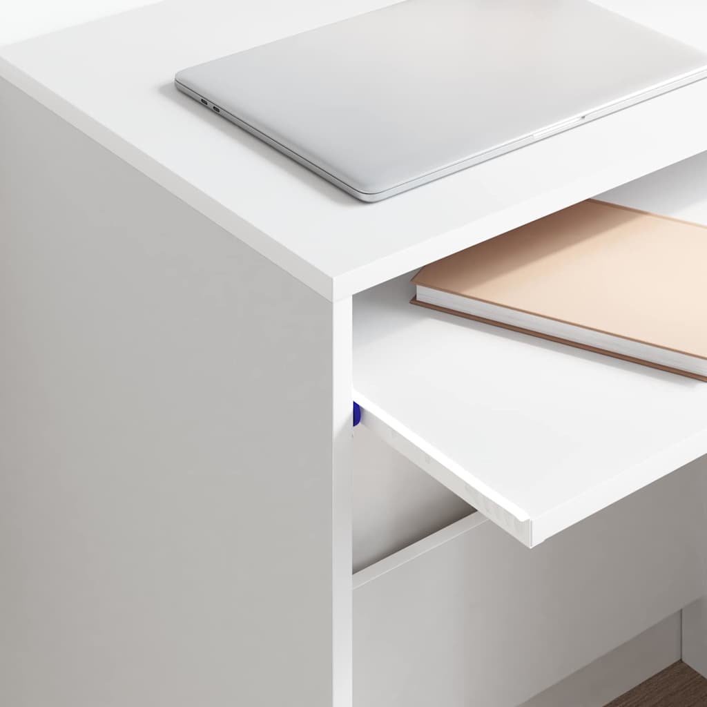 Desk with Drawer White 77.5 x 43 x 79 cm Engineered Wood