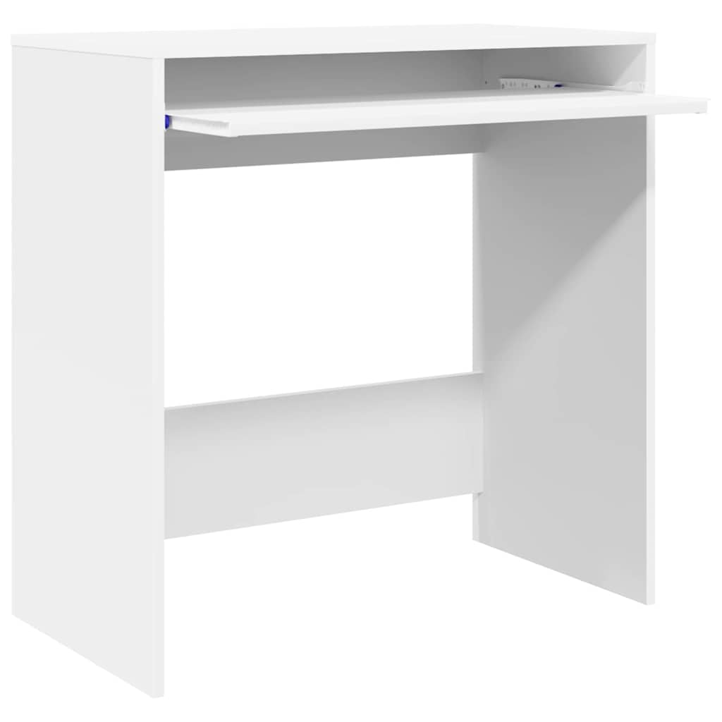 Desk with Shelf White 77.5 x 43 x 79 cm Engineered Wood