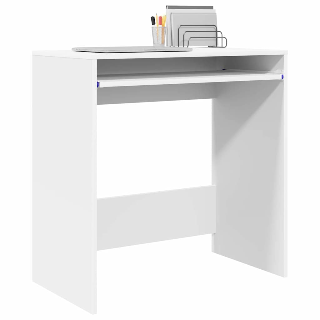 Desk with Drawer White 77.5 x 43 x 79 cm Engineered Wood