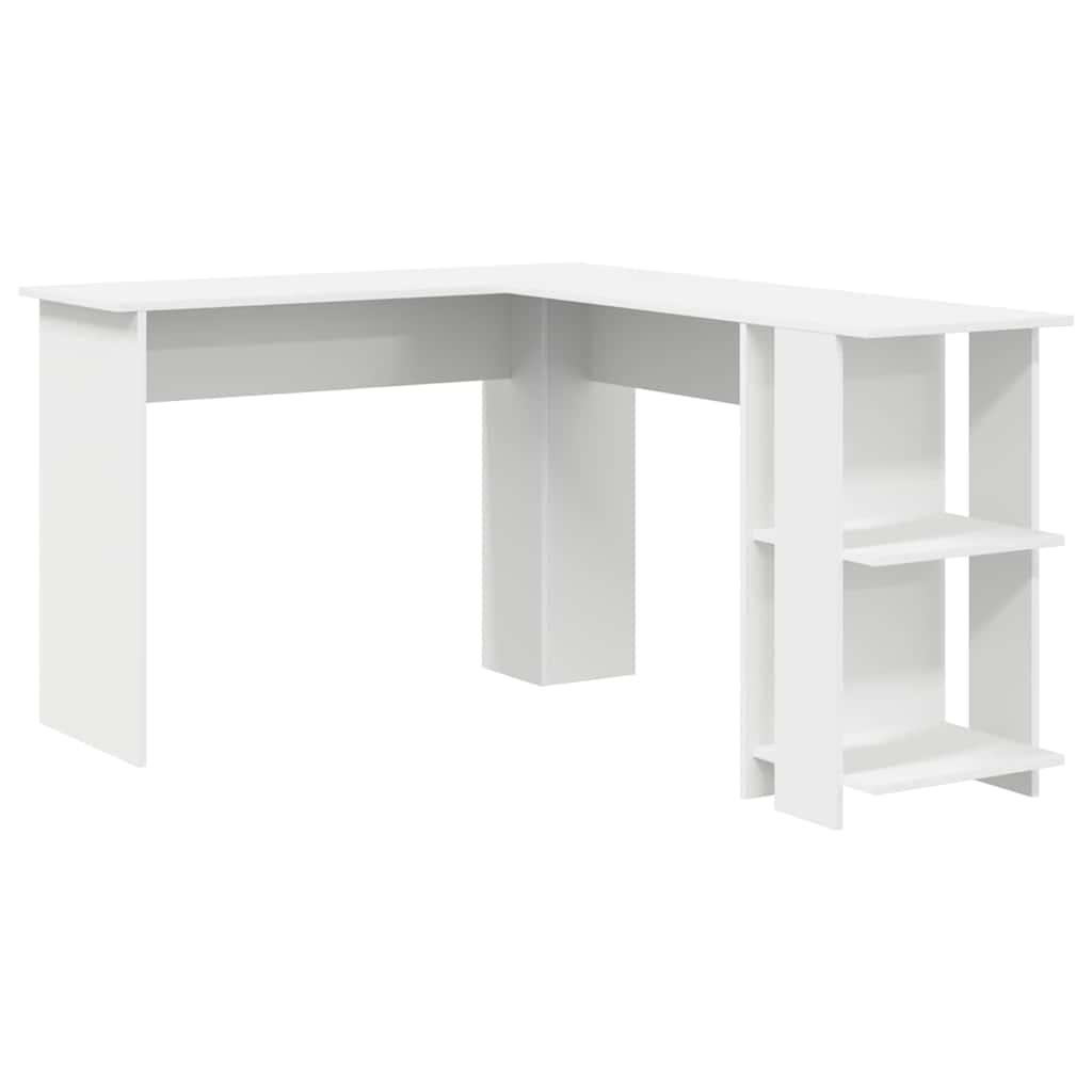 Corner Desk White 140 x 113,5 x 75 cm Engineered Wood