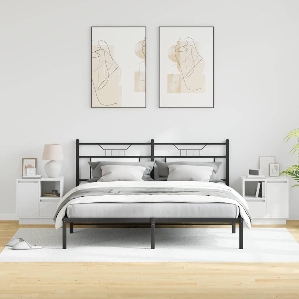 Bedside Cabinet 2 pcs White 50 x 34,5 x 50 cm. Engineered wood
