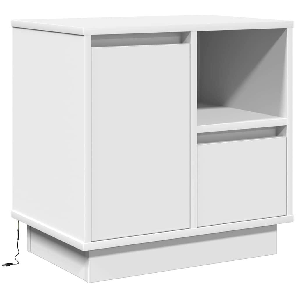 Bedside Cabinet 2 pcs White 50 x 34,5 x 50 cm. Engineered wood