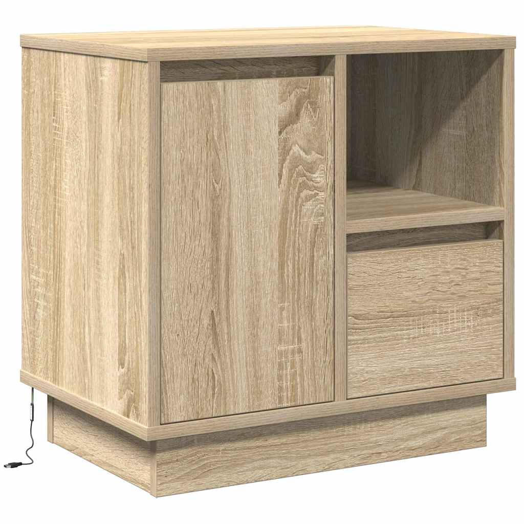 Bedside Cabinet with Drawer 2 pcs Sonoma Oak 50 x 34,5 x 50 cm.