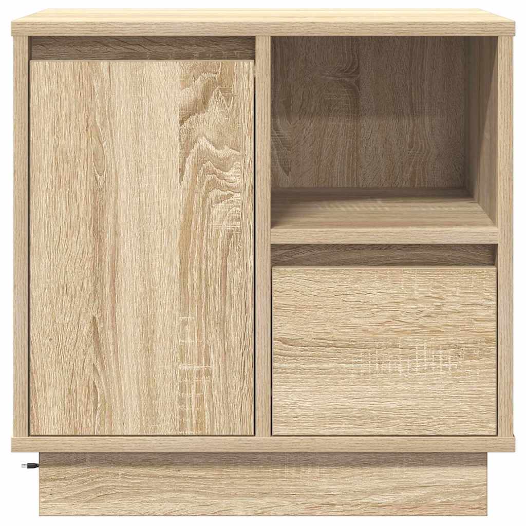 Bedside Cabinet with Drawer 2 pcs Sonoma Oak 50 x 34,5 x 50 cm.