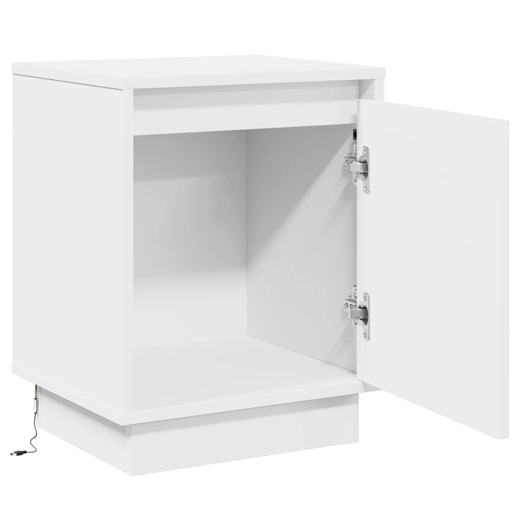 Bedside Cabinet 2 pcs White 39 x 34,5 x 50 cm Engineered wood