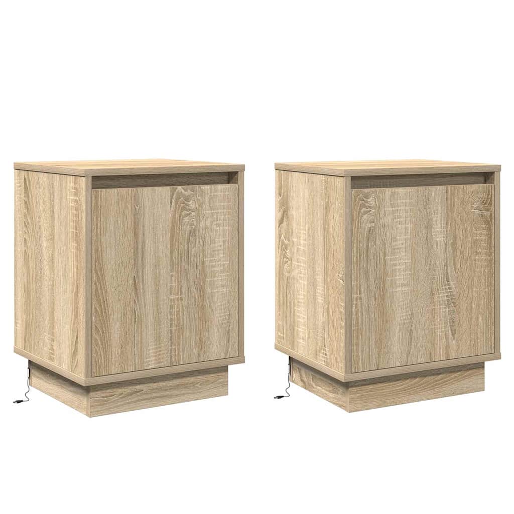 Bedside Cabinet 2 pcs Sonoma Oak 39 x 34,5 x 50 cm