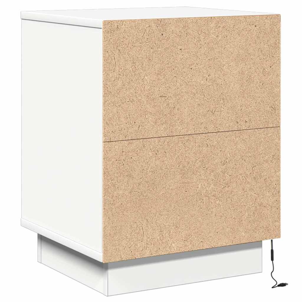 Bedside Cabinet 2 pcs White 39 x 34,5 x 50 cm Engineered wood