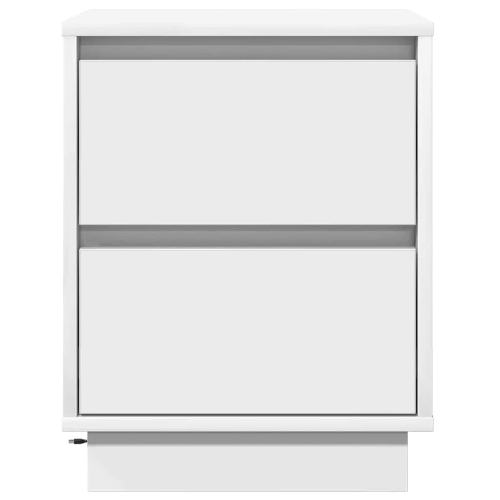 Bedside Cabinet 2 pcs White 39 x 34,5 x 50 cm Engineered wood
