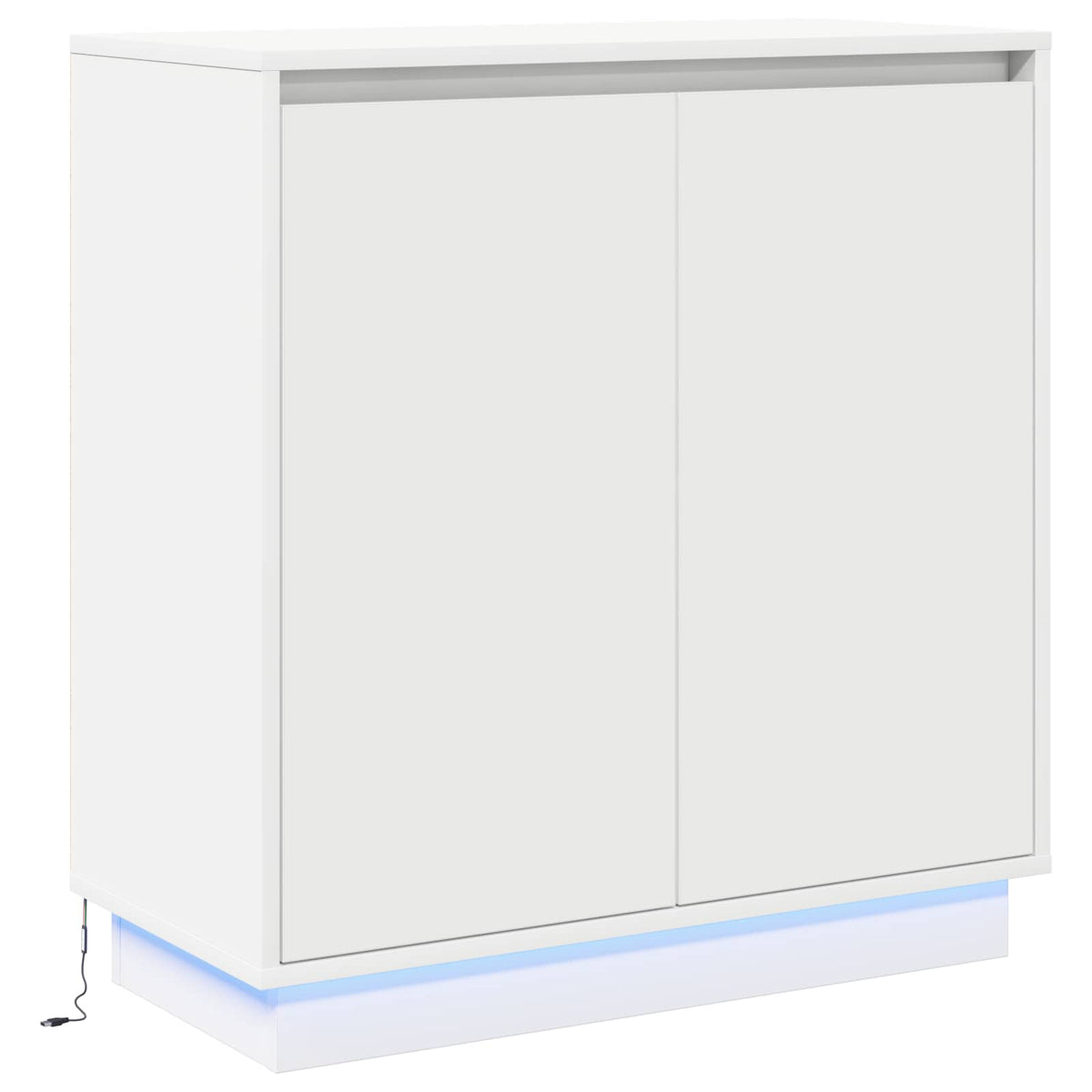 LED Sideboard for White 71 x 34,5 x 75 cm Engineered Wood