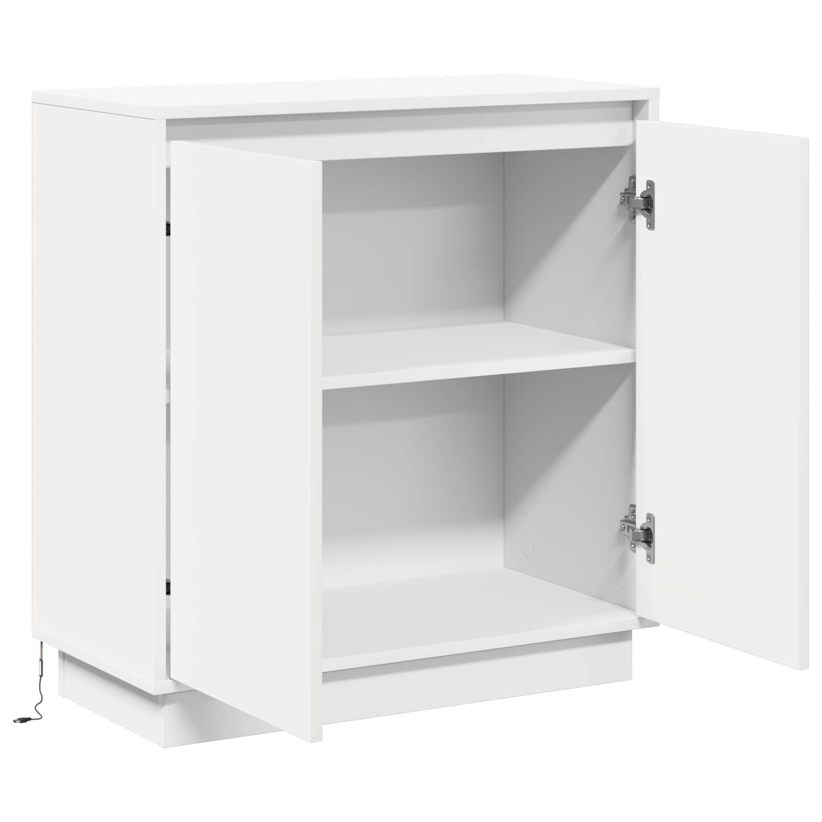 LED Sideboard for White 71 x 34,5 x 75 cm Engineered Wood