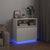 Sideboard with LED White 71 x 34.5 x 75 cm Engineered wood