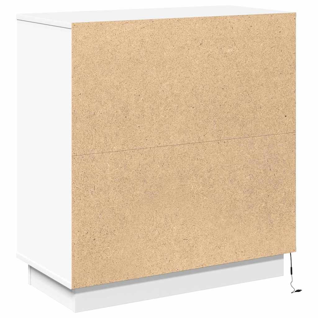 Sideboard with LED White 71 x 34.5 x 75 cm Engineered wood