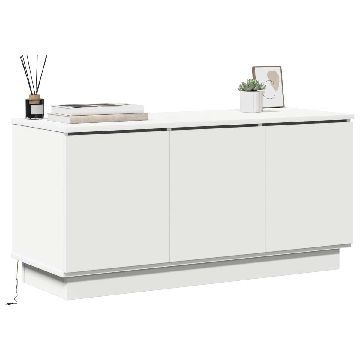 TV Cabinet 100 x 38 x 49 cm White Engineered Wood