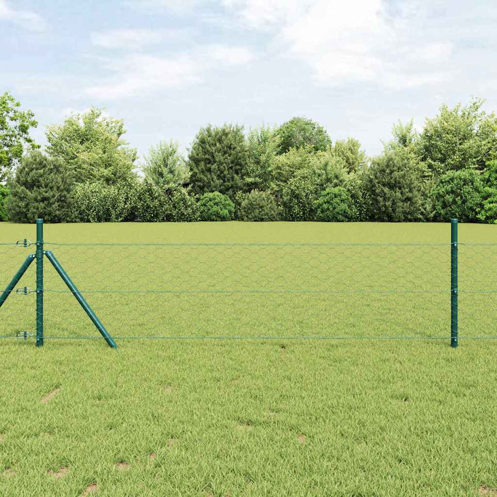 Fence Post Green 25 x 1 m (50 mm mesh) Steel